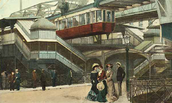 Schwebebahn am Bahnhof Rittershausen