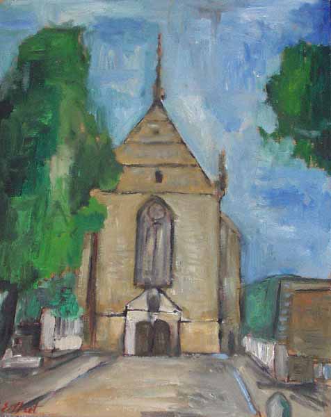 Kirche Beyenburg - Gemälde von Thomas Eiffert Galerie Blickfang (Foto Steffen Schneider Galerie Blickfang)
