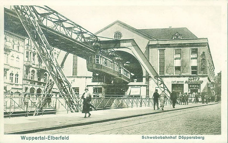 Schwebebahnhof Döppersberg in Wuppertal-Elberfeld 1932